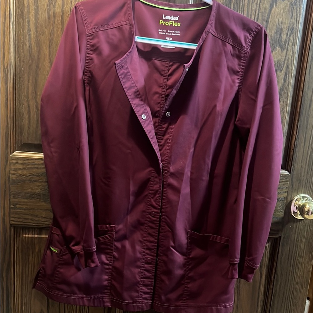 Landau Button Up Scrub Jacket